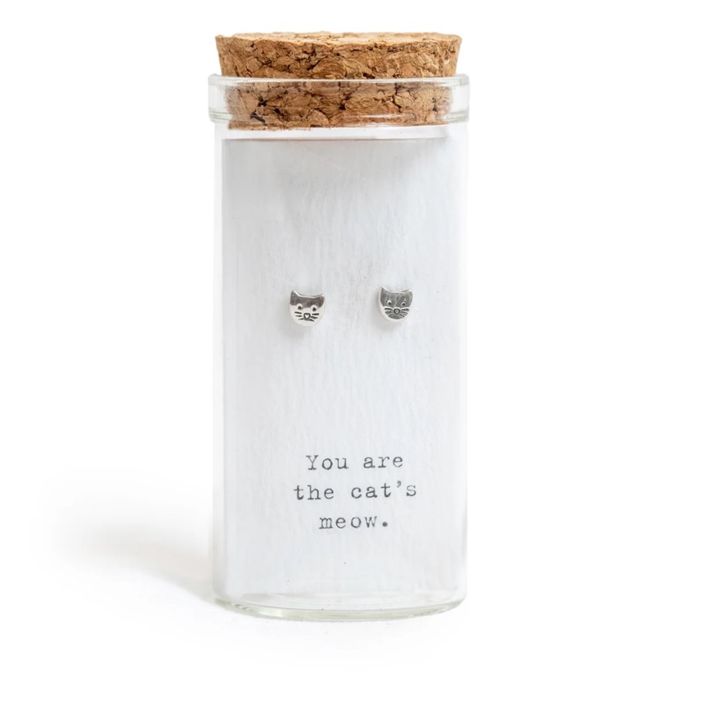 Sugarboo & Co Silver Plated Cat Earrings